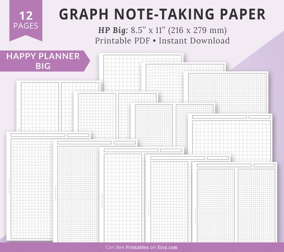 big happy planner inserts happy planner printable happy etsy