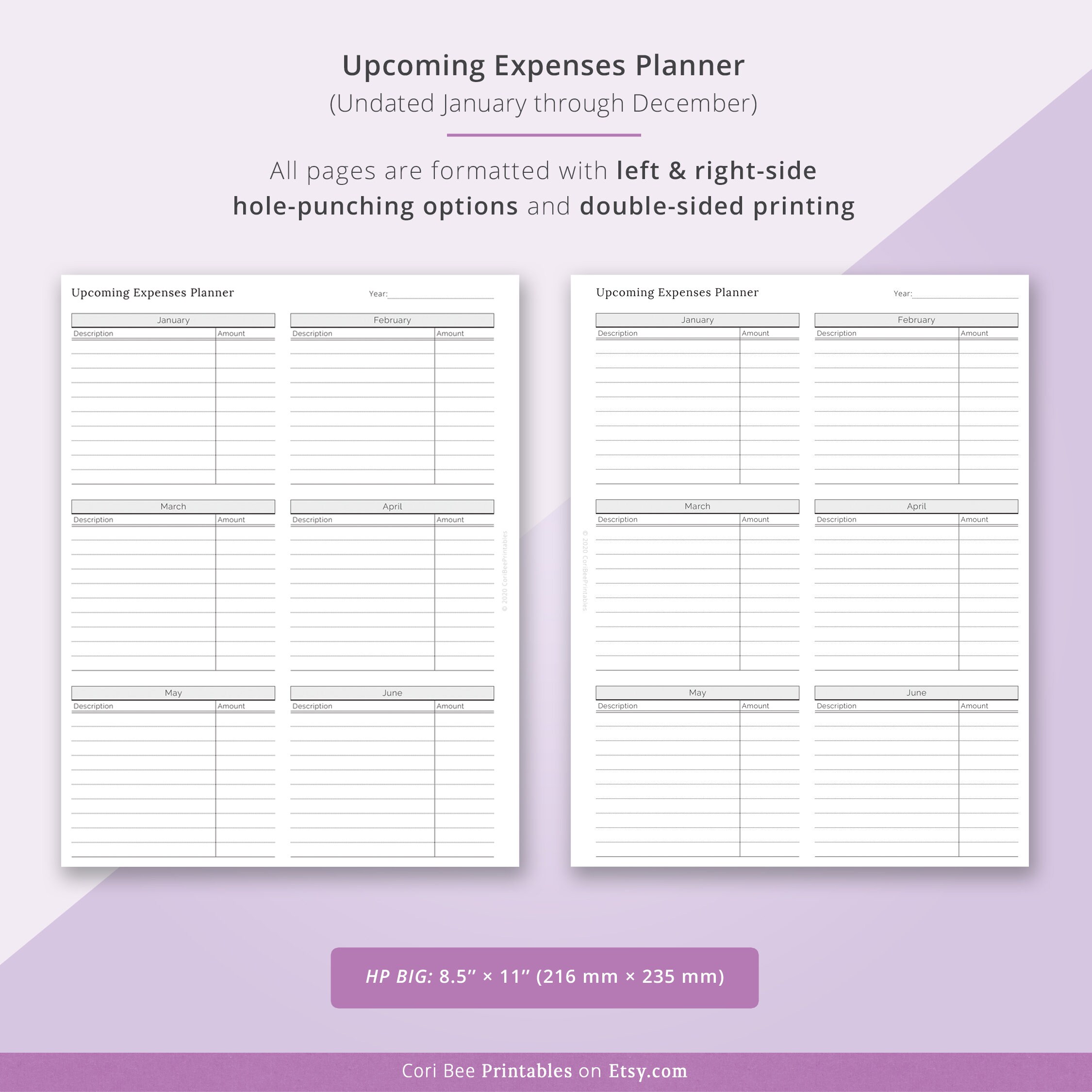 Big Happy Planner Printable Inserts Big Happy Planner - Etsy