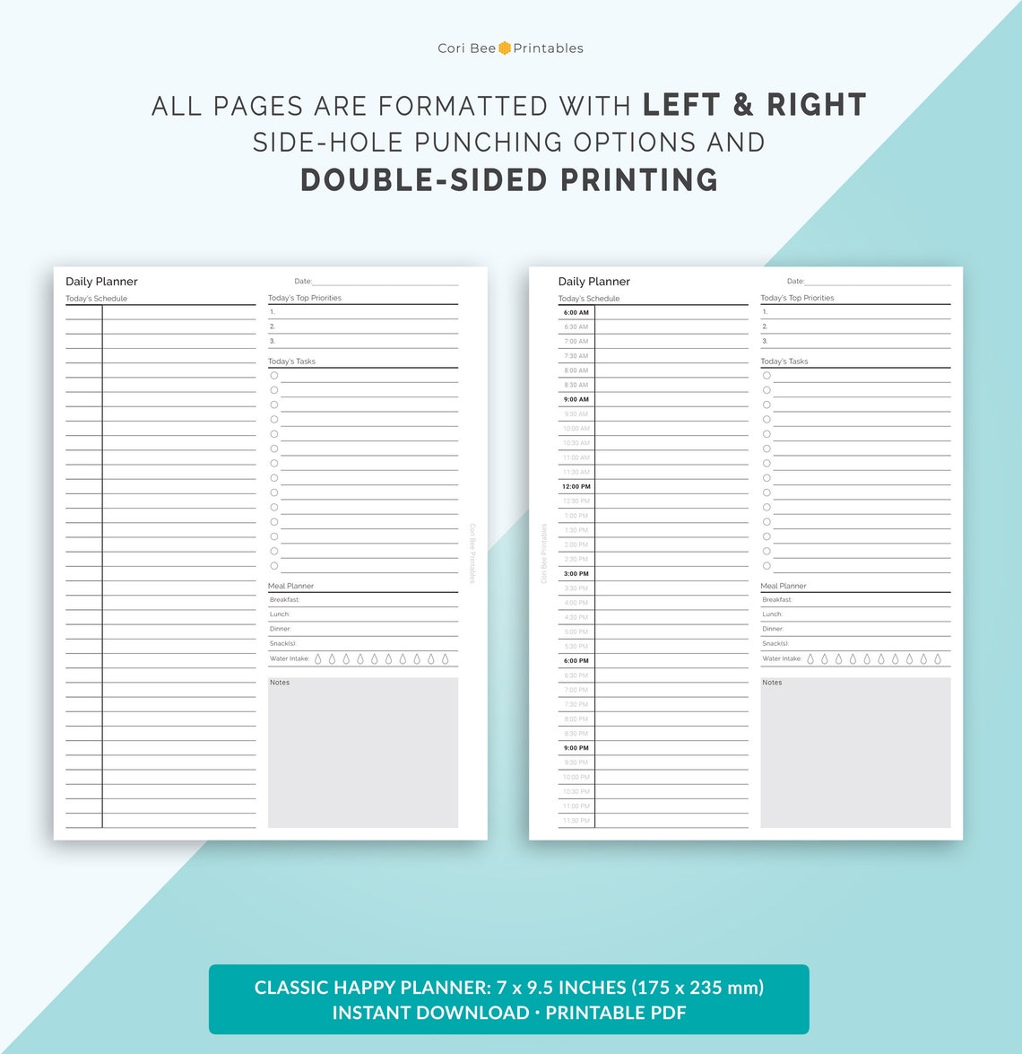 Happy Planner Printable Inserts Classic Happy Planner - Etsy