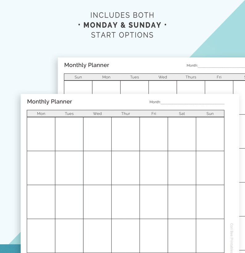 Happy Planner Printable Inserts, Classic Happy Planner Inserts, Monthly ...