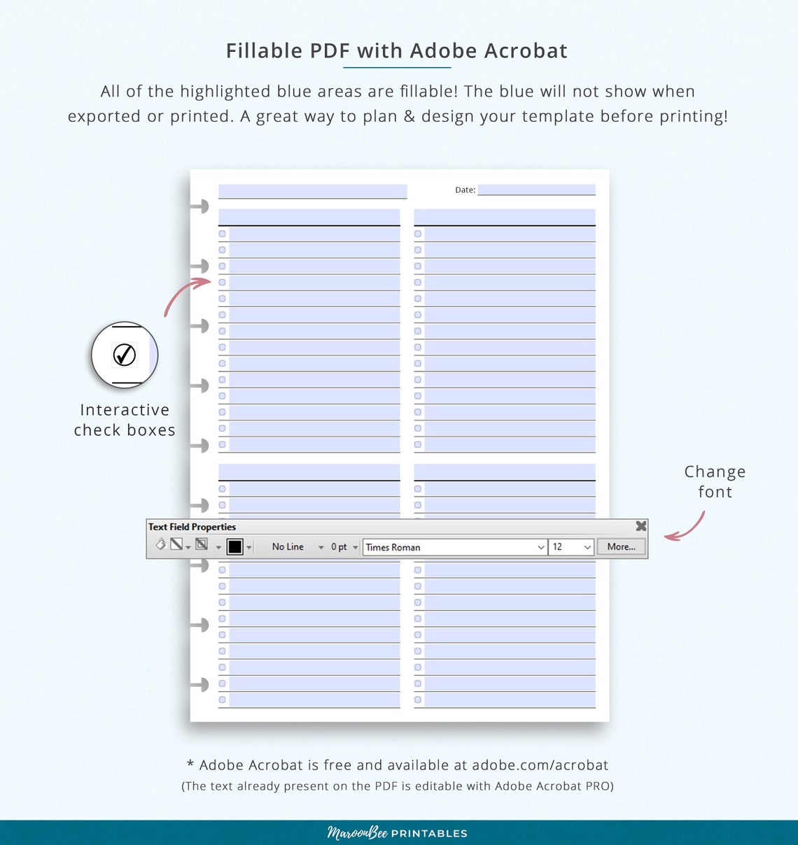 Editable to Do List Happy Planner Classic Printable Template - Etsy