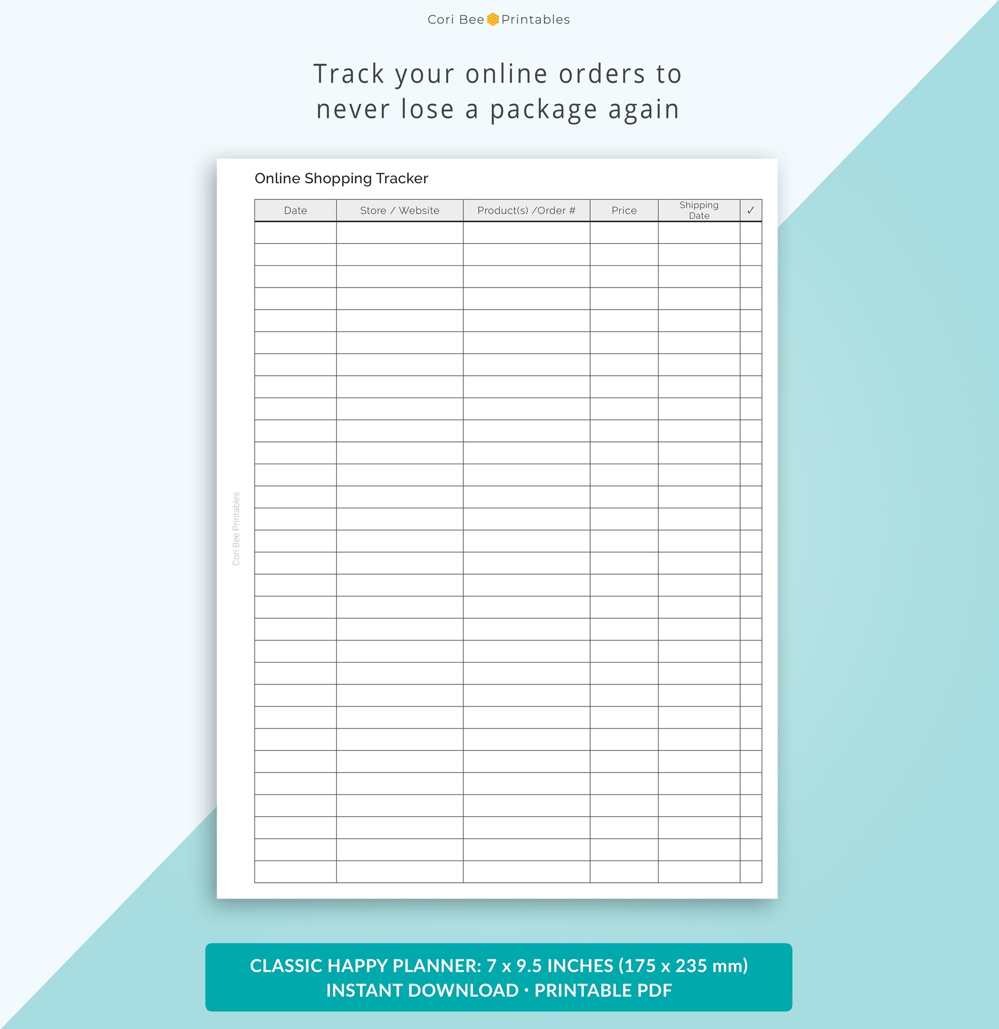 Happy Planner Printable Inserts, Classic Happy Planner Insert, Online ...