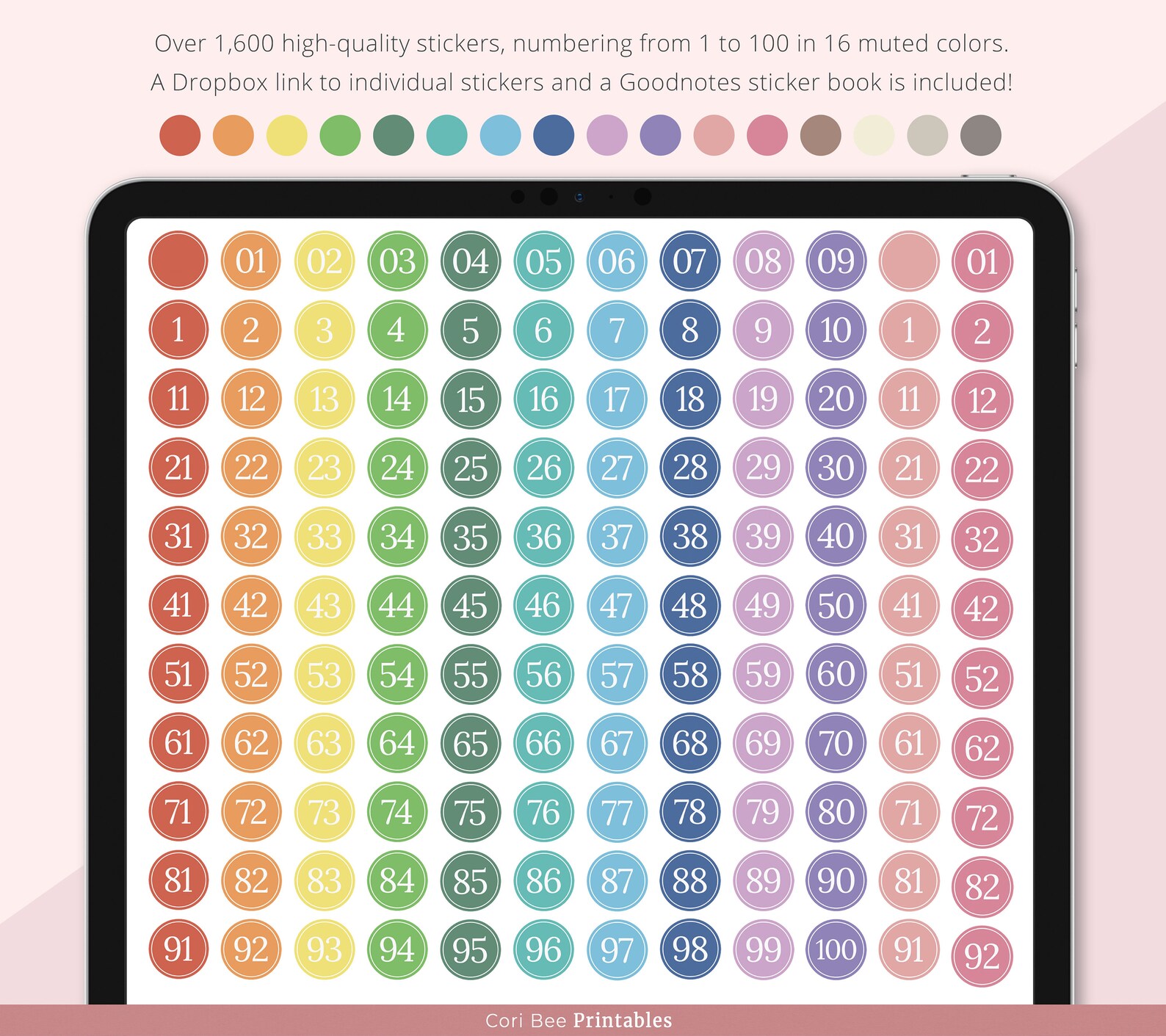 Goodnotes Digital Stickers 1100 Number Stickers 1100 Etsy