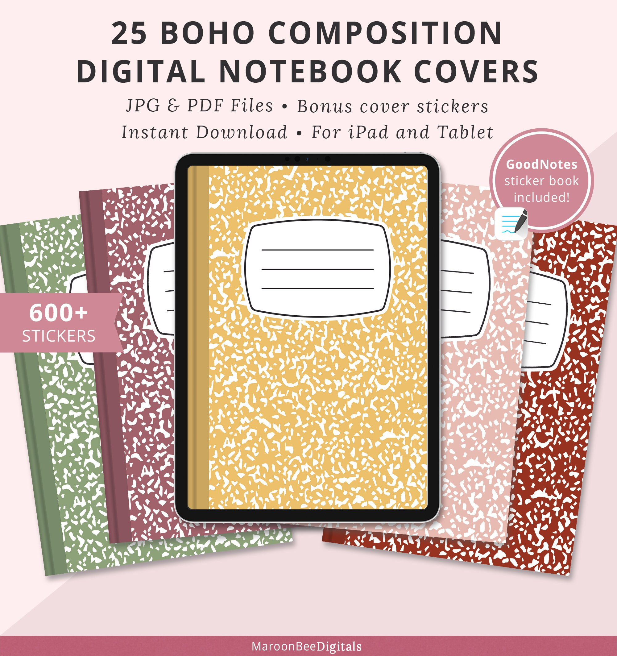 Boho Composition Notebook Covers Boho Themed Notebook Covers - Etsy UK