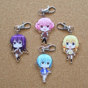 Comic Girls 2.5&quot; Acrylic Charms (Double-Sided)