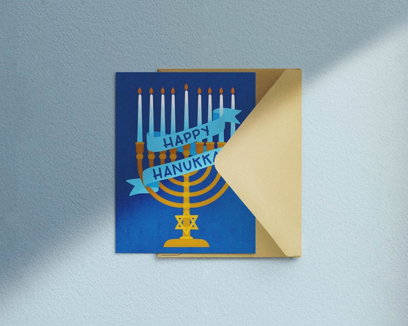 Hannukah Greeting Card / Holiday Greeting Card / Happy Hanukkah Card image 4