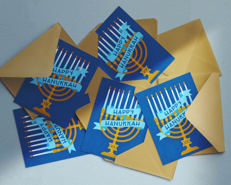 Hannukah Greeting Card / Holiday Greeting Card / Happy Hanukkah Card image 6