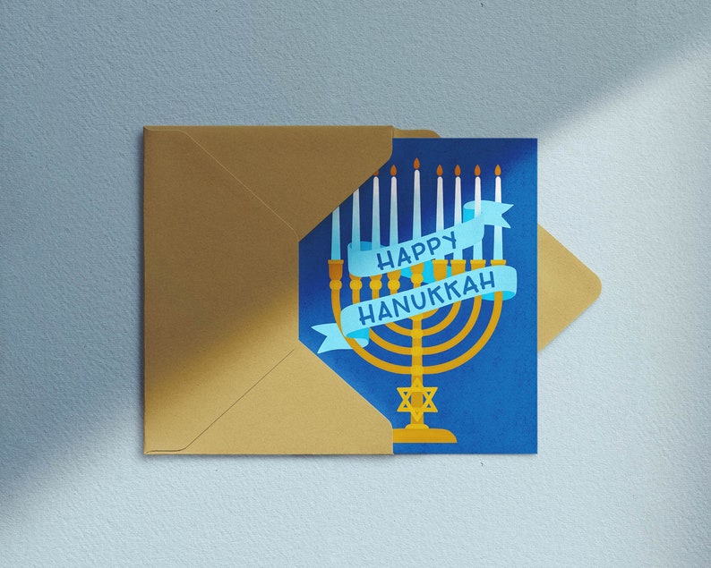 Hannukah Greeting Card / Holiday Greeting Card / Happy Hanukkah Card image 3