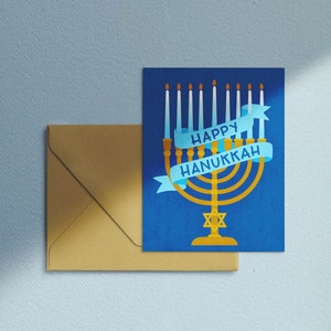 Hannukah Greeting Card / Holiday Greeting Card / Happy Hanukkah Card image 2