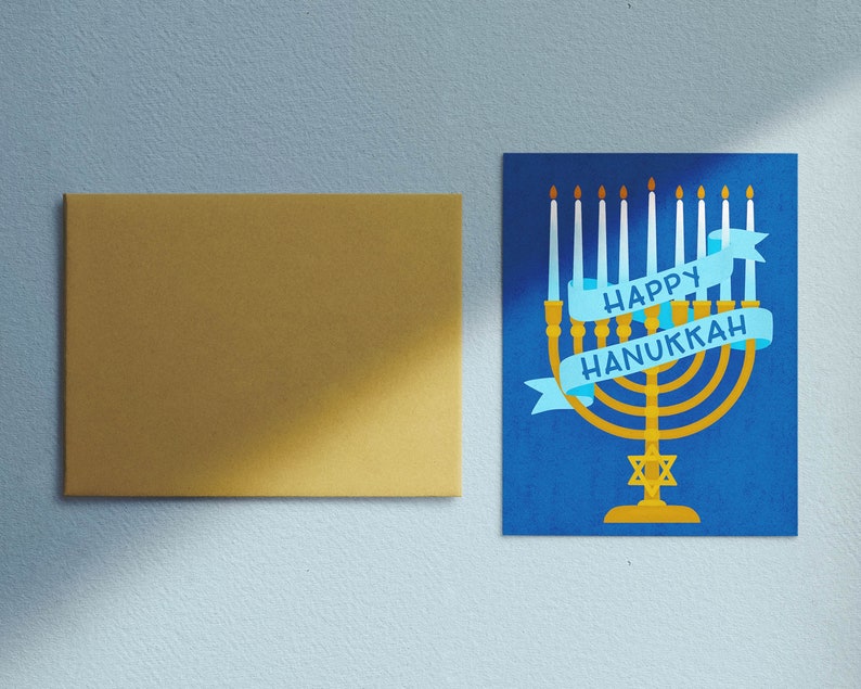 Hannukah Greeting Card / Holiday Greeting Card / Happy Hanukkah Card image 5