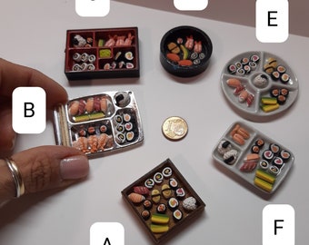 1:12 SCALE SUSHI dollhouse miniatures