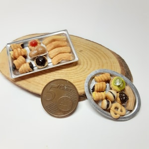 SCALE 1:12 Miniature Mixed Pastry Trays for Dollhouse
