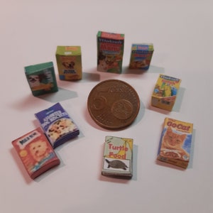 1:12 SCALE miniature animal food boxes for dollhouse