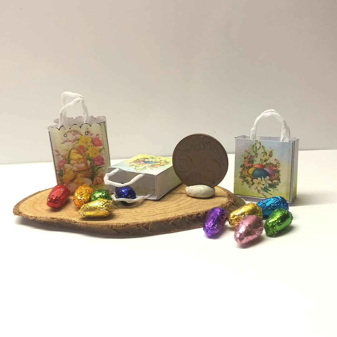1:12 SCALE Easter Covered Eggs With Dollhouse Purse - Etsy