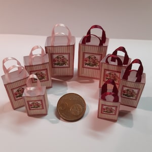 1:12 SCALA set sacchetti di carta  4 pz miniatura casa delle bambole