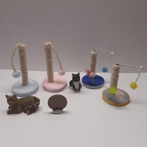 1:12 SCALE Miniature Cat Scratching Post for Dollhouse