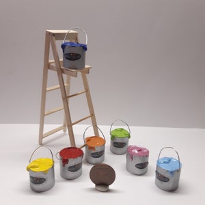 1:12 SCALE tolla miniature colored paint for dollhouse