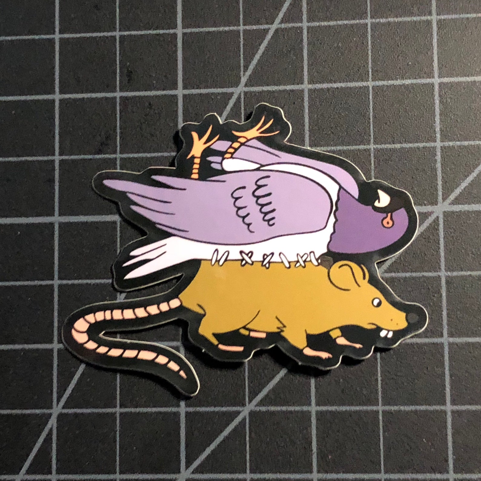 The Simpsons Pigeon Rat Sticker 2Pack Etsy