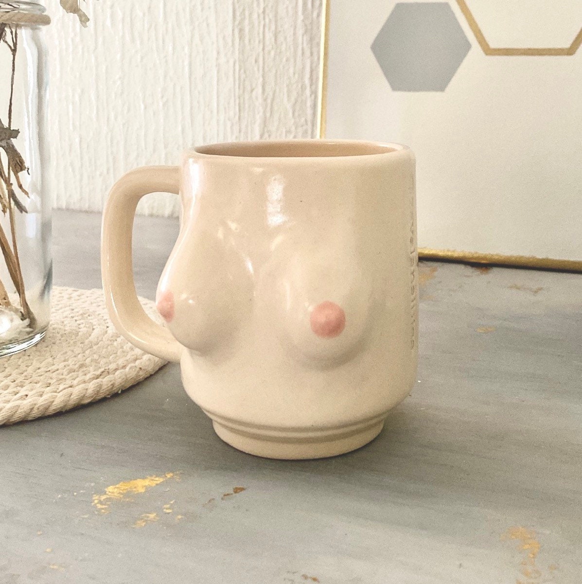 Ceramic Boob Mug, Tits Cup, Breast Cup, Taza De Ceramica De Chichis,  Pierced Boobs, Taza De Senos, Pottery Boobs, Pierced Nipple, Piercing 
