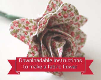 Fabric Flower - Digital Downloadable Sewing Pattern