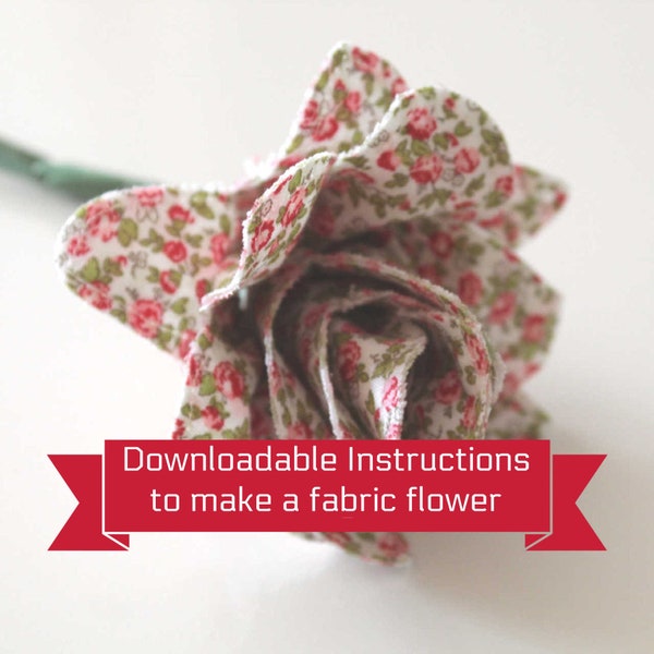 Fabric Flower - Digital Downloadable Sewing Pattern