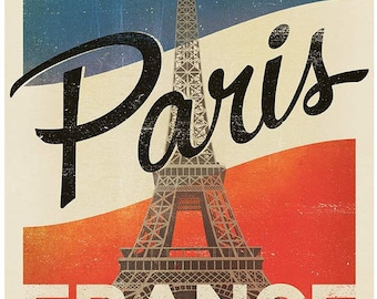 Destination Poster Panel - Paris - New York City - Riley Blake Fabric - Cotton - P10026-PARIS  - P10024-SKYLINE