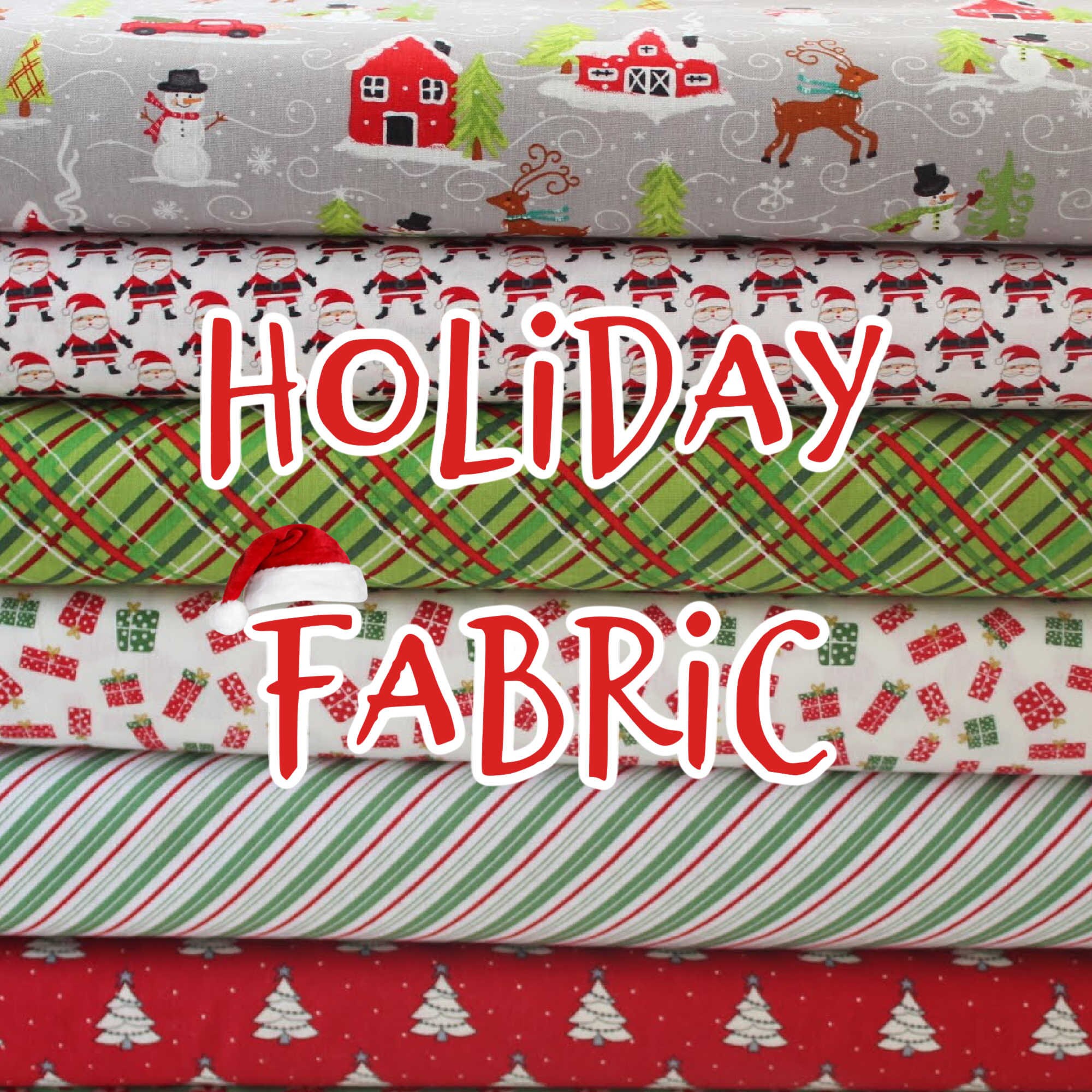Holiday Christmas Themed Fabric - 100% Quality Cotton