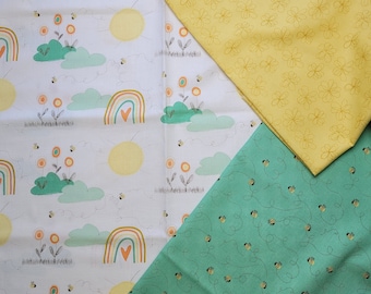 Riley Blake Bee fabric- 100% Cotton -Various Lengths: One Yard - Half Yard - Fat and skinny Quarter C10340