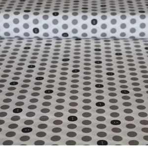 100% Cotton Fabric  - Bubbles Buttons and Blooms  - Windham Textiles -  52087 3 Mushroom - Polka Dot