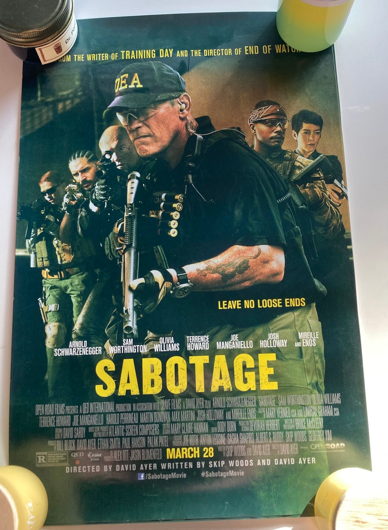 Sabotage Small Movie Poster Etsy Sabotage Small Movie Poster Etsy
