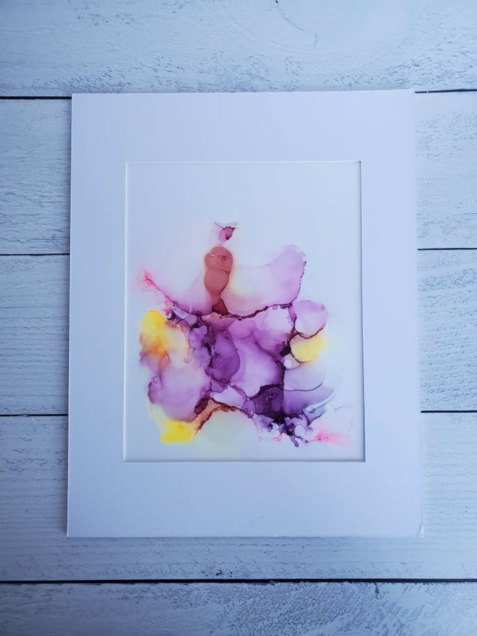 Original Abstract Painting Yupo Paper Alcohol Ink Etsy