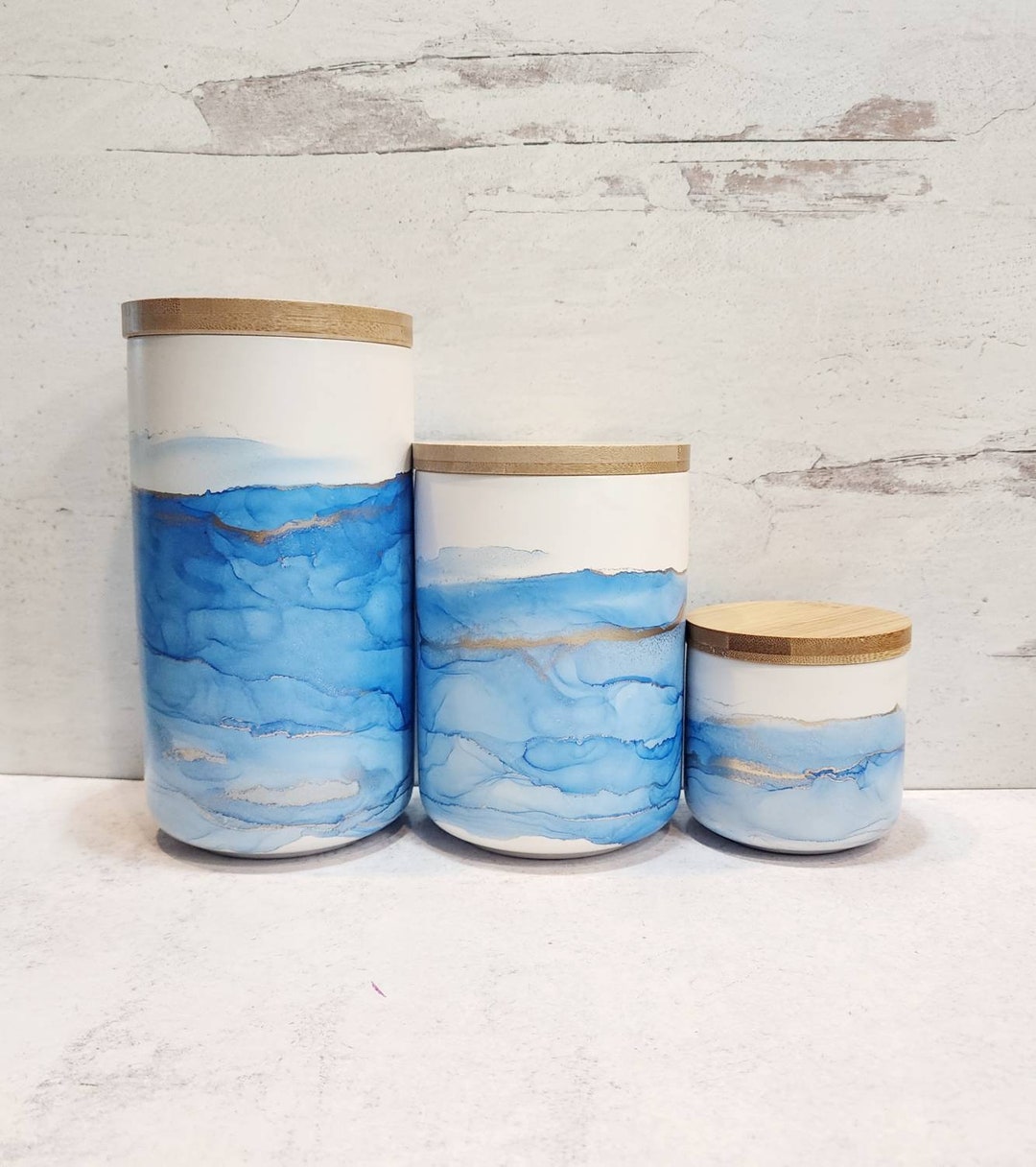 Blue Kitchen Canisters, Ceramic Canisters, Coffee Canisters, Bathroom ...