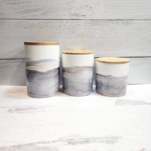 CUSTOM ORDER | Canister Set | Kitchen Ceramic Canisters Custom | 3 piece Canisters CUSTOM Listing