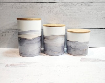 Vintage Ivy Canister Set - 1980s Kitchen Storage - Calloway