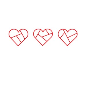 Three Hearts Cut File .SVG .JPG .PNG | Scrapbooking, Junk Journals, Papercrafting