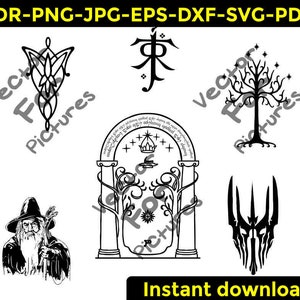 Lord Of The Rings Svg Sauron Svg Lotr Svg Sticker Gift Card Mask Tattoo  Sticker Art Design Logo SVG PNG JPG Clipart Vector Cut Cutting File