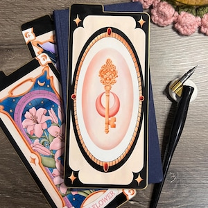 Tablero de instrumentos inspirado en tarjetas Clow, tablero de escritura, lápiz, marcador de página, planificador, bullet journal, Hobonichi, cuaderno de viaje