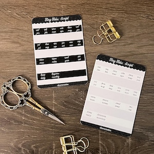 Tiny Planner Tabs Sticker Sheet | Bullet Journal Sticker Sheet | Journal | Planner Stickers | Bujo | Junk Journaling