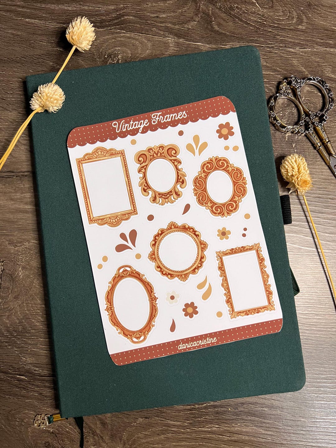 Vintage Frames Sticker Sheet: Journal & Planner Stickers - Etsy