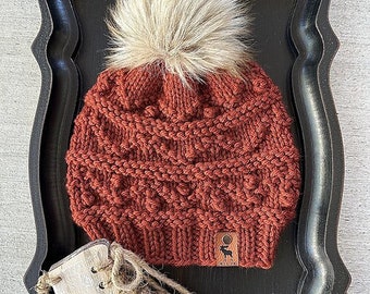 Knitting Pattern | RING AROUND the ROSIE Beanie by Urban Chic Crochet | One Size Fits Most | Knitting Pattern with 4 Weight Options