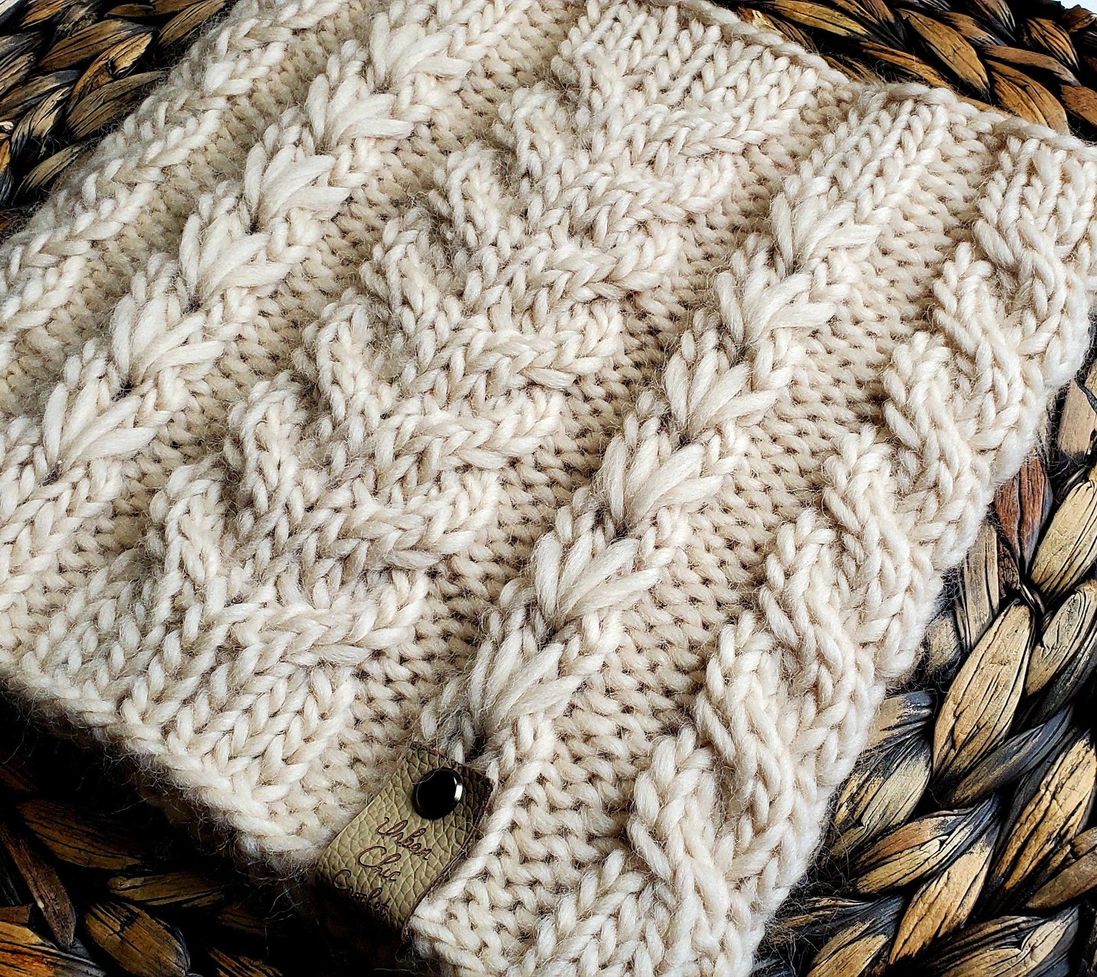 Ashlyn Cable Knit Beanie and Cowl Pattern (PDF Pattern) - Etsy