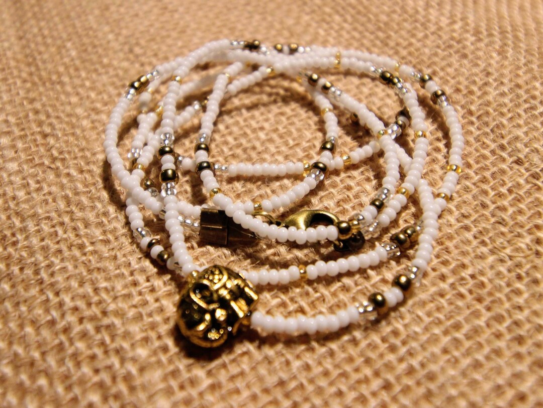 Goddess Waist Beads With Custom Charm African Belly Beads Body Jewelry Etsy