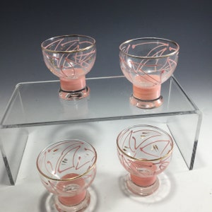 Vintage handbemalte Glas Teegläser