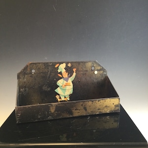 Vintage metal wall shelf with chef cartoon