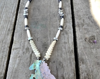 Horse Abalone Necklace