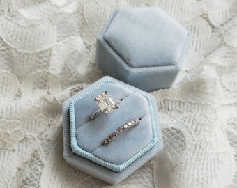 light blue ring box