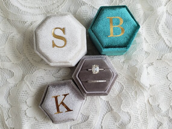 monogram velvet ring box