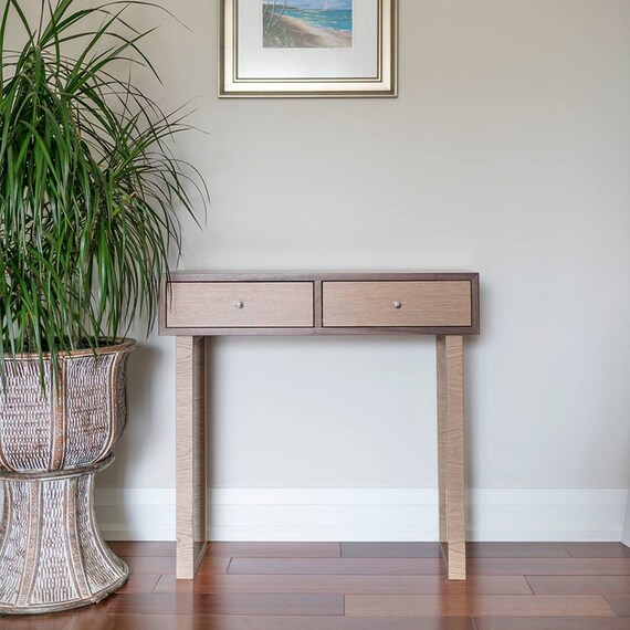 Narrow Console Table With Drawers Small Entry Table Console Etsy