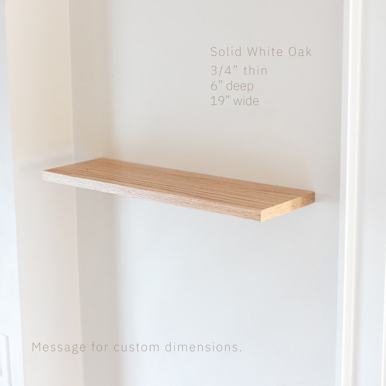 Floating Shelves Oak Thin Wooden Floating Shelf Wall Mount Etsy Canada
