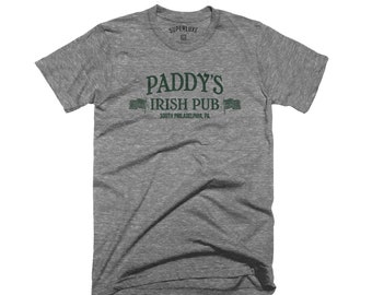 BARE+LION Paddy's Irish Pub Crawl Mens Womens Unisex St Patricks Day Funny TV Bar Drinking Tri-Blend T-Shirt